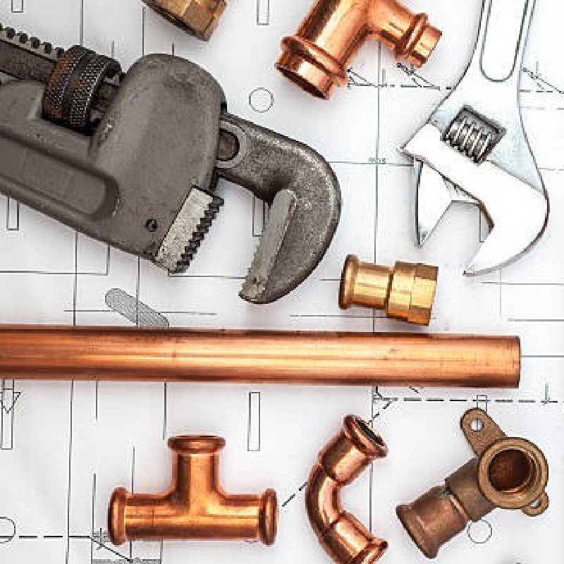 on a plan of a house there is work tools and work equipment